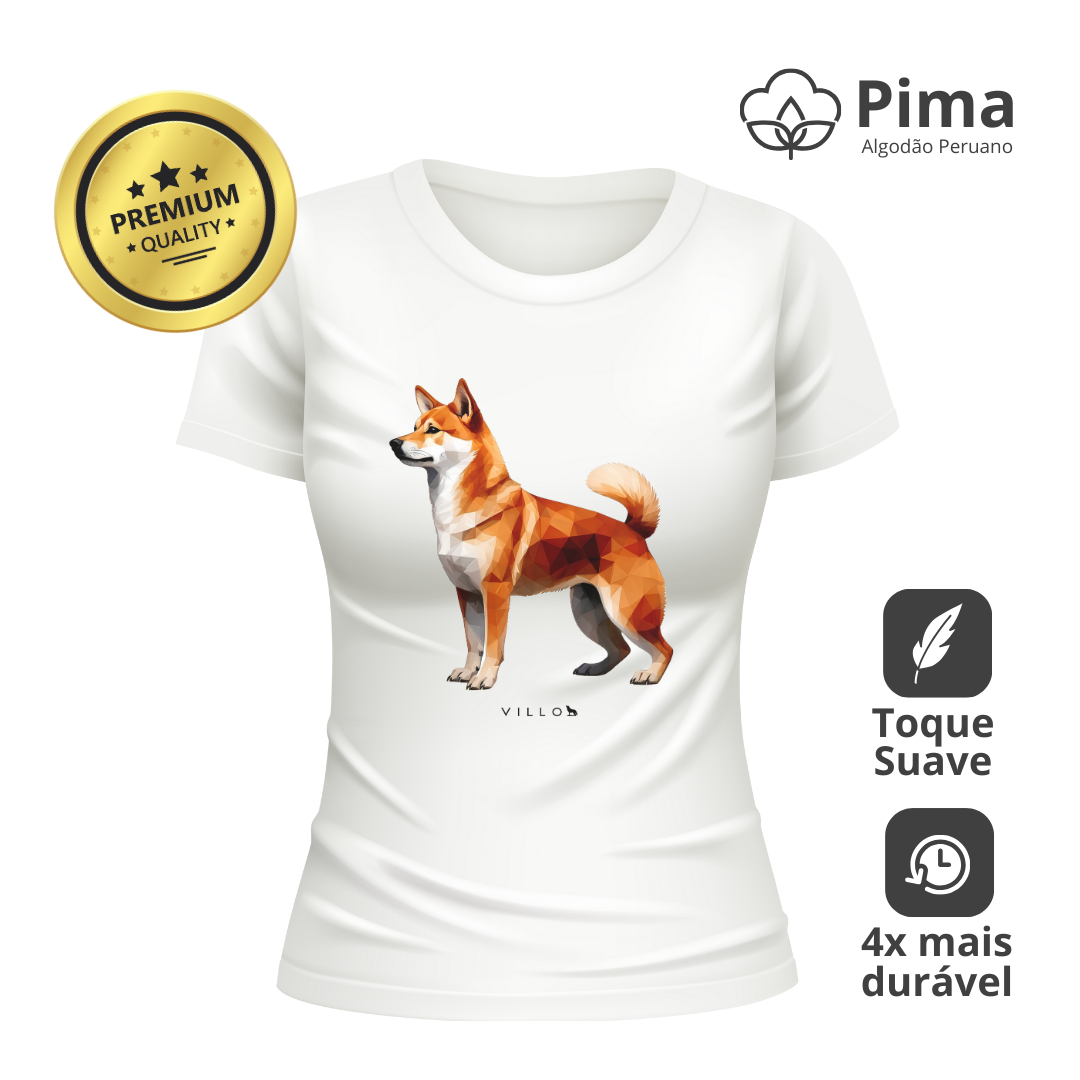 Nome do produto: Camiseta Baby Long Pima Premium Shiba Inus