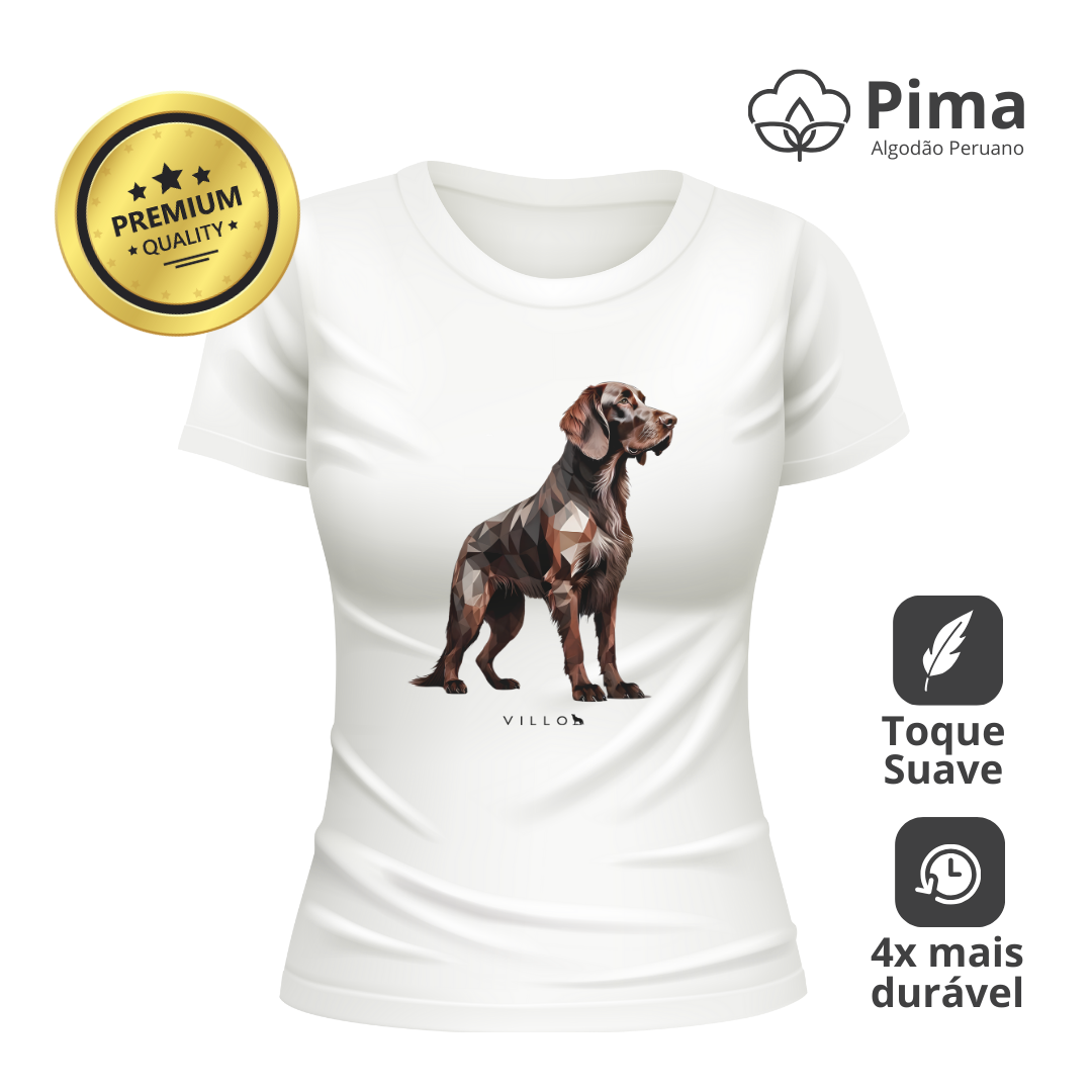 Nome do produto: Camiseta Baby Long Pima Premium Braco Alemão de pelo longo