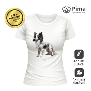 Nome do produto Camiseta Baby Long Pima Premium Continental Toy Spaniel