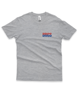 Nome do produto Camisa BRICS azul/vermelha discreta