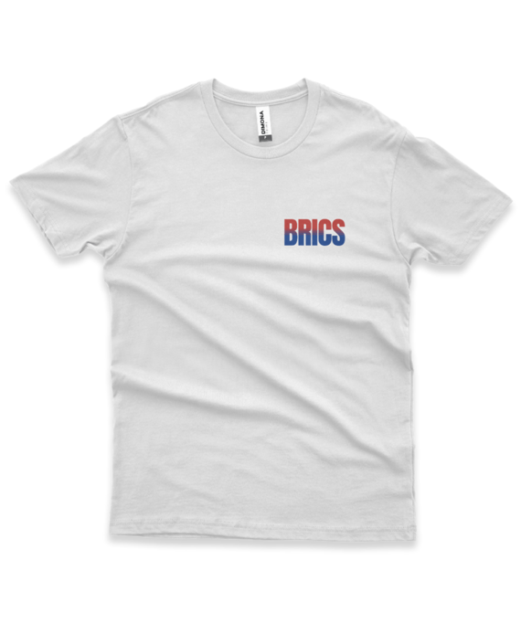 Camisa BRICS azul/vermelha discreta