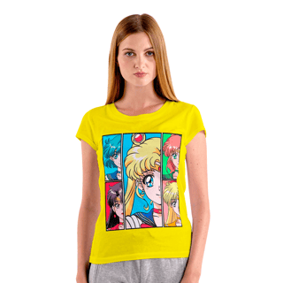 Nome do produto Camiseta baby look Sailor Moon Grupo - BLSMG17 