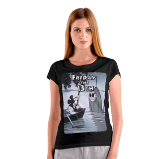 Nome do produto Camiseta baby look Mickey Sexta-feira 13 - BLMSF09