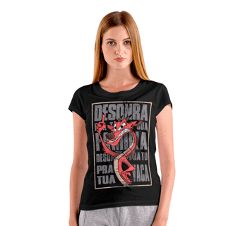 Nome do produto Camiseta baby look Dragão Mushu Desonra - BLDMD45