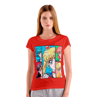 Nome do produto Camiseta baby look Sailor Moon Grupo - BLSMG17 