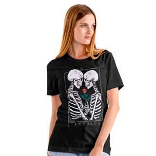Nome do produto Camiseta de caveira - Skull and Lovers L'AMOUREUX - SL14