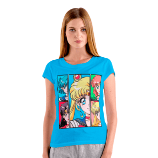 Nome do produto Camiseta baby look Sailor Moon Grupo - BLSMG17 