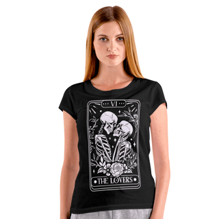 Nome do produto Camiseta baby look de caveira - A carta dos amantes - THE LOVERS - BLTLV53
