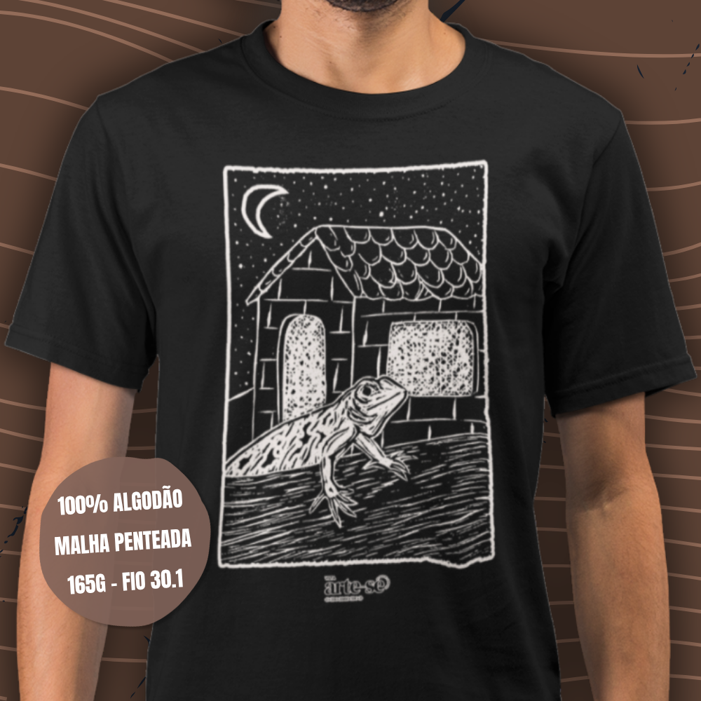 Nome do produto: Camiseta - Calango no quintal