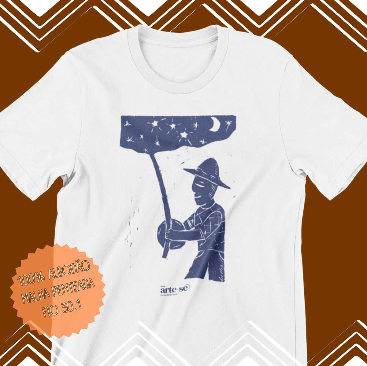 Nome do produto: Camiseta - No céu tem três estrelas