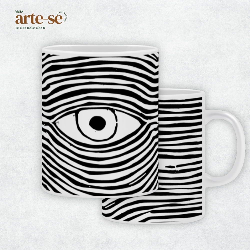 Caneca Deus e o Átomo