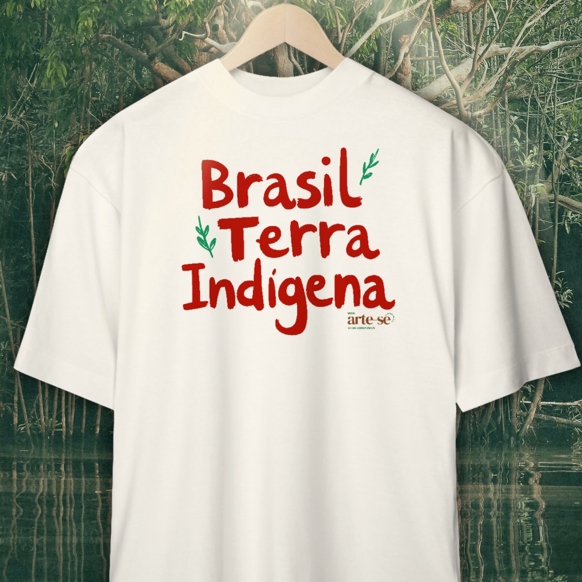 Nome do produto: Camiseta Oversized - Brasil Terra Indígena