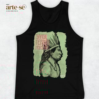 Nome do produto Camiseta Regata - Pena Verde (Brasil Terra Indígena)