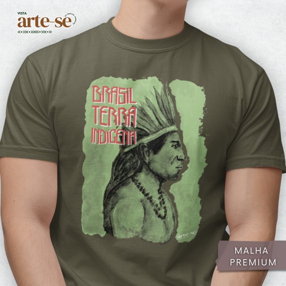 Camiseta PRIME - Pena Verde (Brasil Terra Indígena)