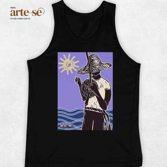 Camiseta Regata - Foi Na Beira Do Mar