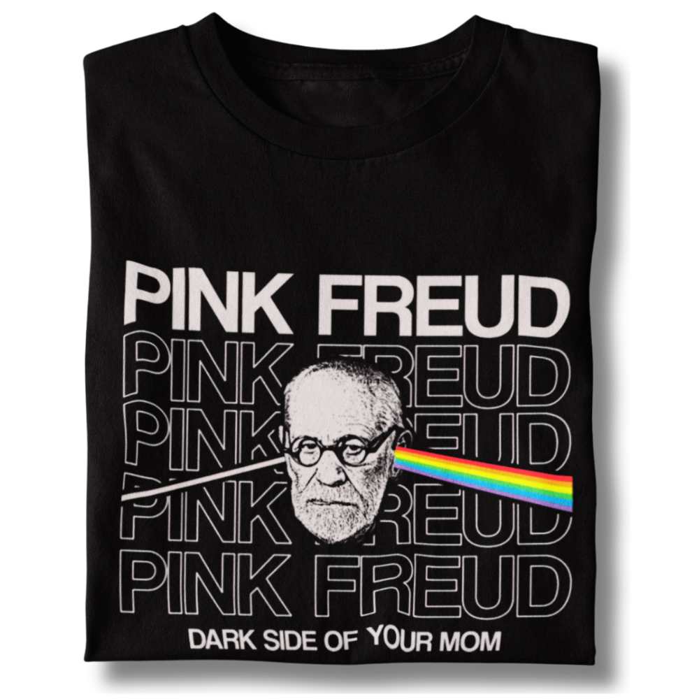 Nome do produto: Camiseta Baby Long Pink Freud - Dark Side Of Your Mom