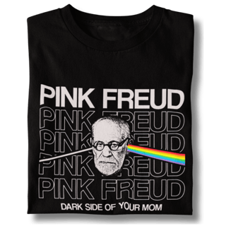Camiseta Baby Long Pink Freud - Dark Side Of Your Mom
