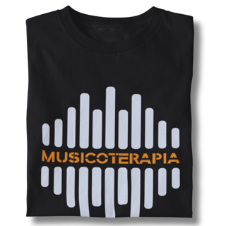 Camiseta Baby Long Musicoterapia - Versão Estampa Branca