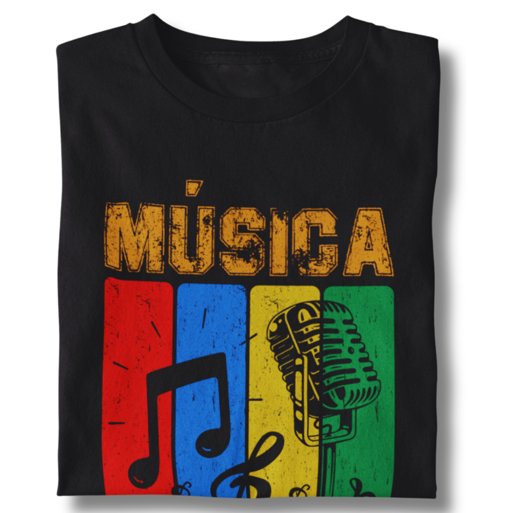 Nome do produto: Camiseta Baby Long Música É Minha Terapia