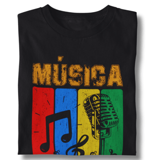 Camiseta Baby Long Música É Minha Terapia