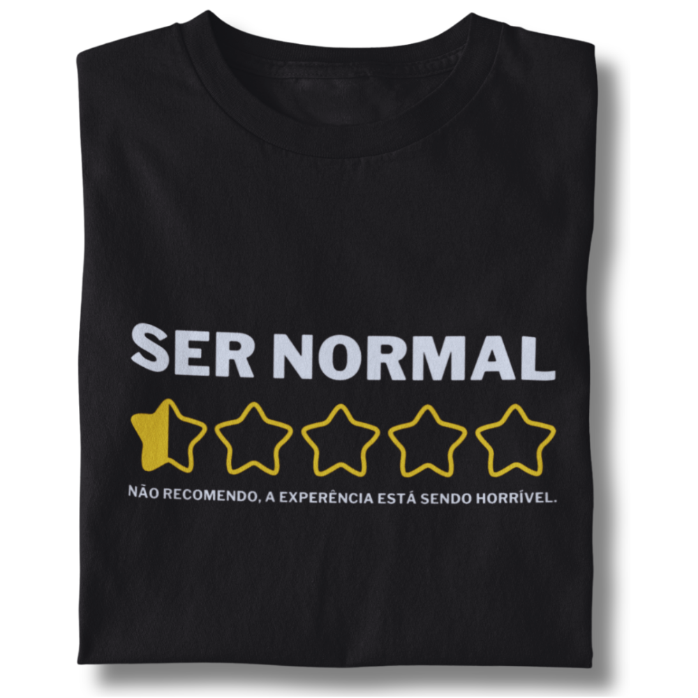 Nome do produto: Camiseta Baby Long - Ser Normal - Não Recomendo