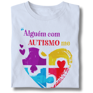 Camiseta Baby Long Alguém Com Autismo Me Ensinou Que O Amor Não Precisa de Palavras 
