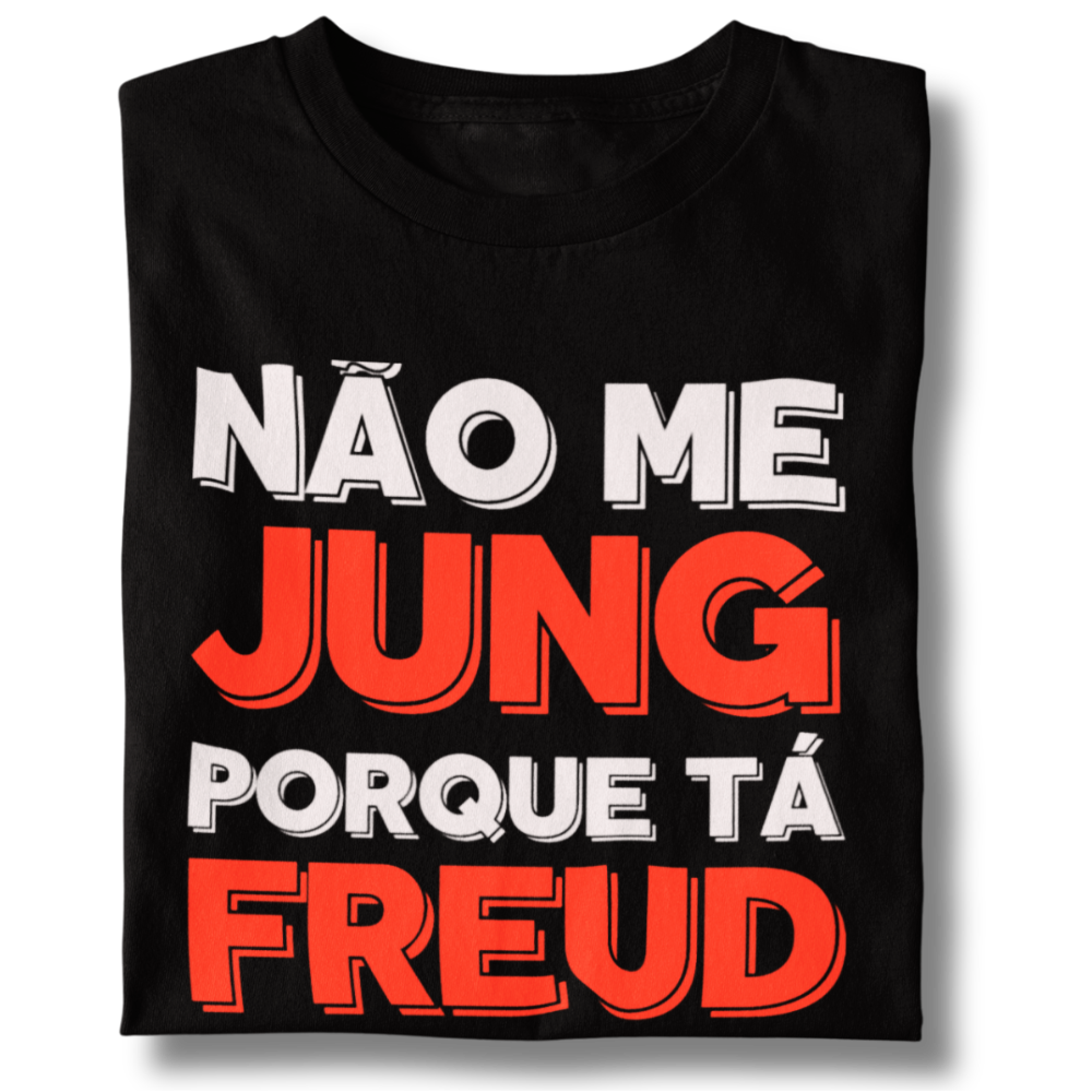 Nome do produto: Camiseta Baby Long Não Me Jung Porque Tá Freud
