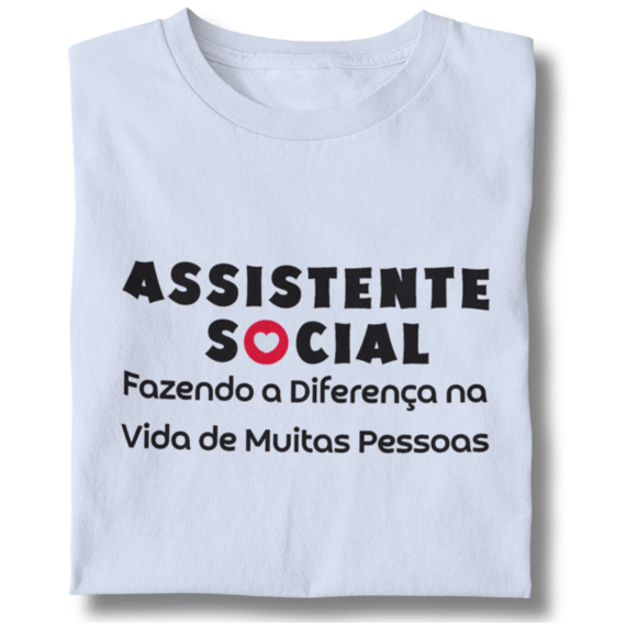 Camiseta Baby Long Assistente Social - Fazendo a Diferença na Vida de Muitas Pessoas