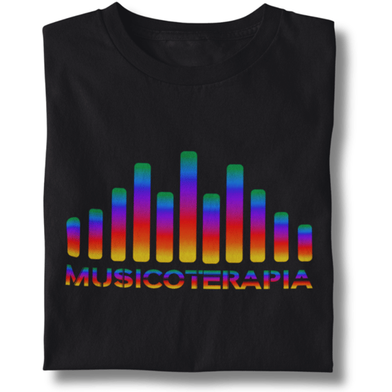 Camiseta Baby Long Musicoterapia - Versão Estampa Colorida