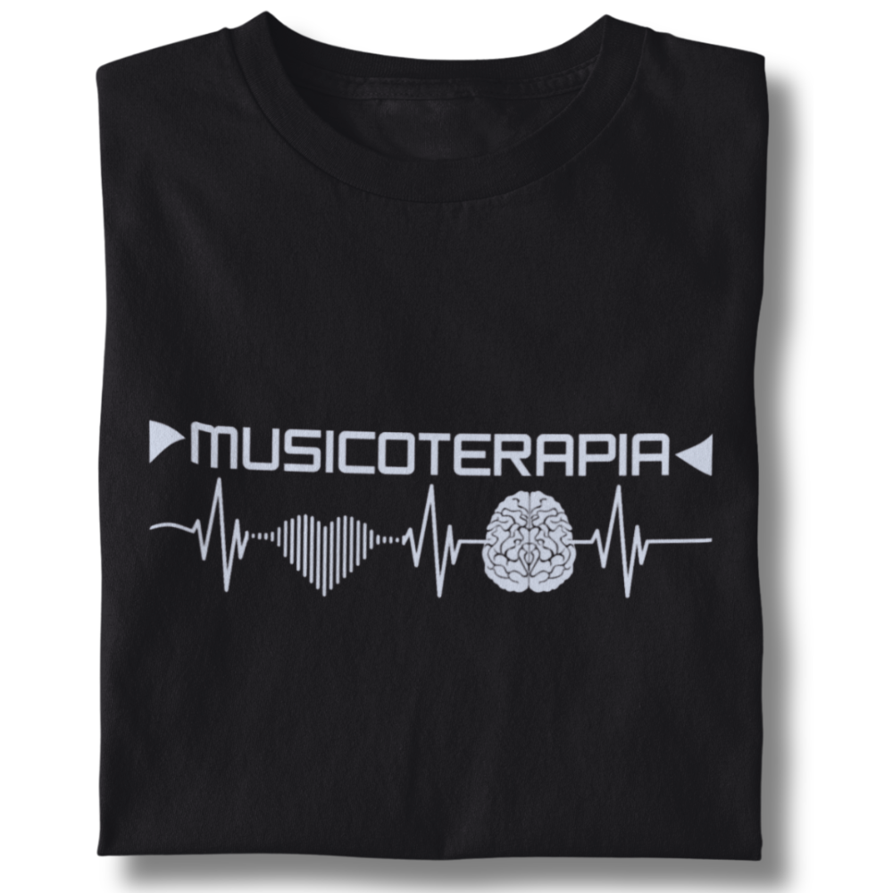 Nome do produto: Camiseta Baby Long Musicoterapia Batimentos Cardíacos Conexão Coração e Cérebro - Versão Estampa Branca