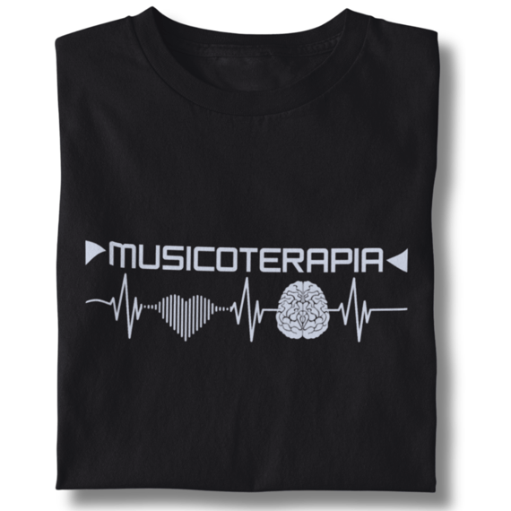 Camiseta Baby Long Musicoterapia Batimentos Cardíacos Conexão Coração e Cérebro - Versão Estampa Branca