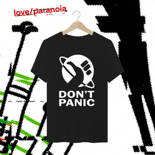 Dont Panic (Camiseta Unissex) Preta