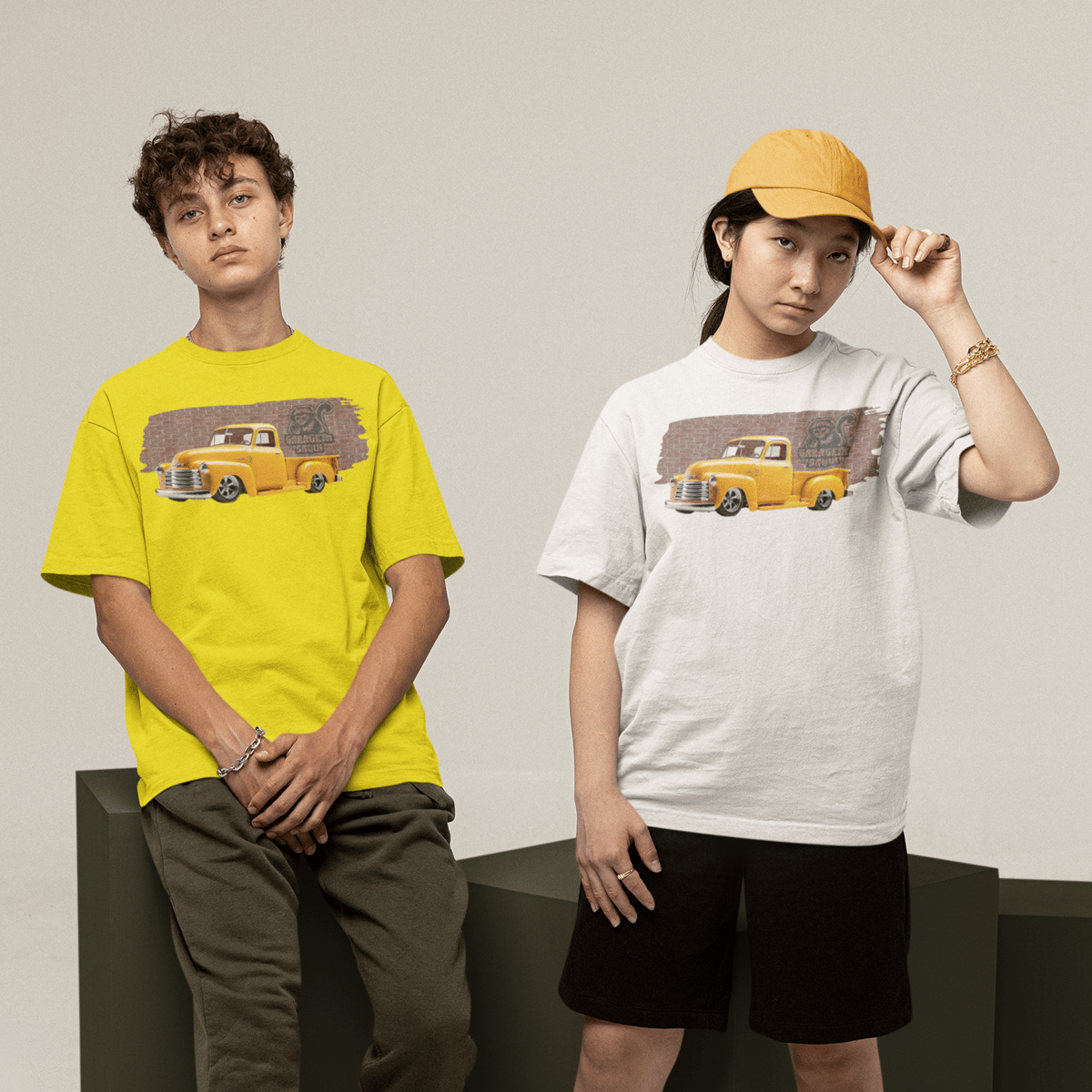Nome do produto: Camiseta Infantil (10 a 14) Chevrolet 3100 Amarela