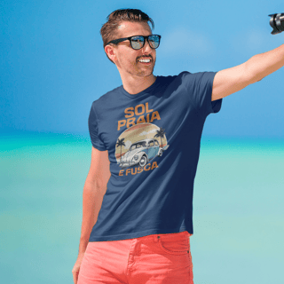 Nome do produto Camiseta Sol, Praia e Fusca