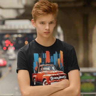 Nome do produto Camiseta Infantil (10 a 14) Ford F-100 Laranja