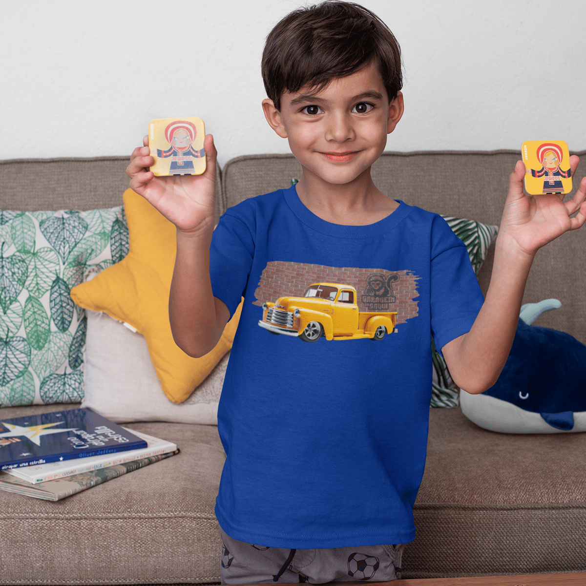 Nome do produto: Camiseta Infantil (2 a 8) Chevrolet 3100 Amarela