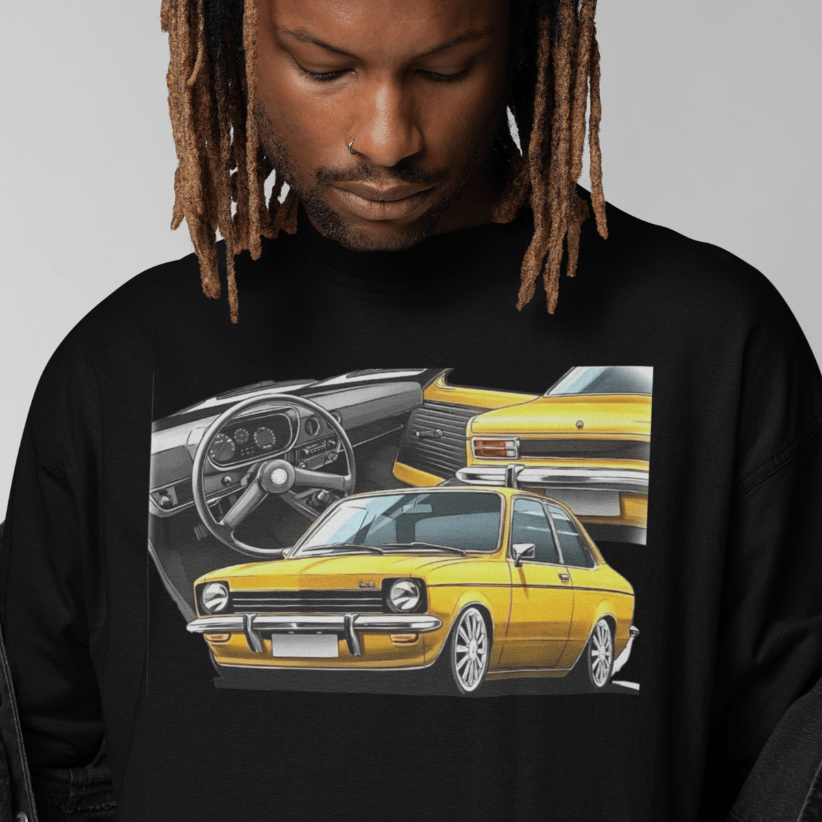 Nome do produto: Camiseta Chevette Tubarão ângulos
