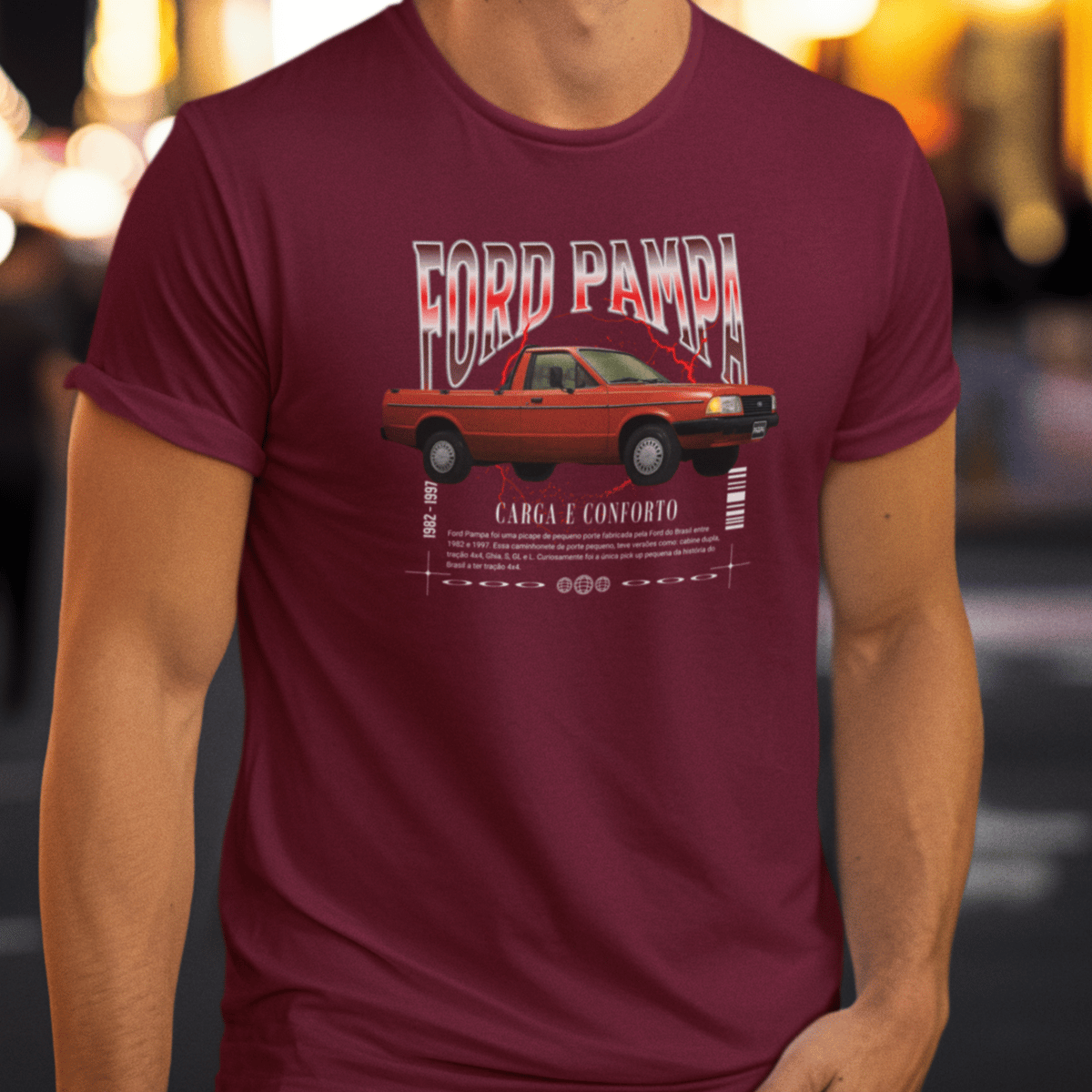 Nome do produto: Camiseta Ford Pampa Carga e Conforto (e)