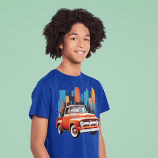 Nome do produto Camiseta Infantil (10 a 14) Ford F-100 Laranja