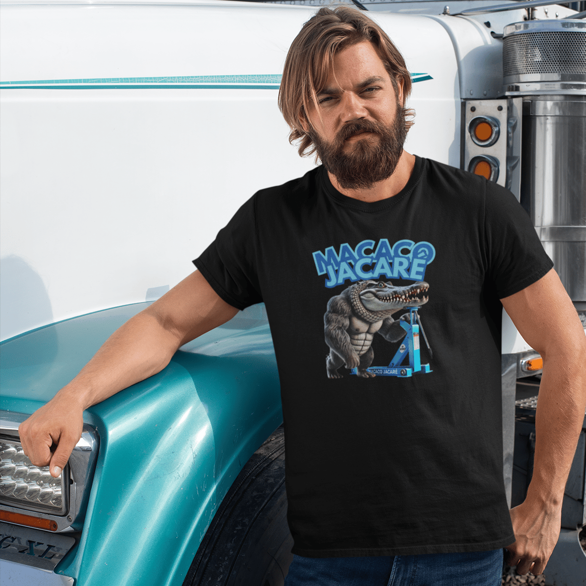 Nome do produto: Camiseta Macaco Jacaré