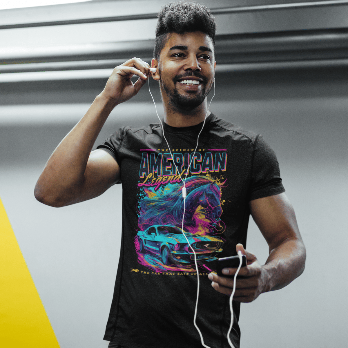 Nome do produto: Camiseta Ford Mustang Neon