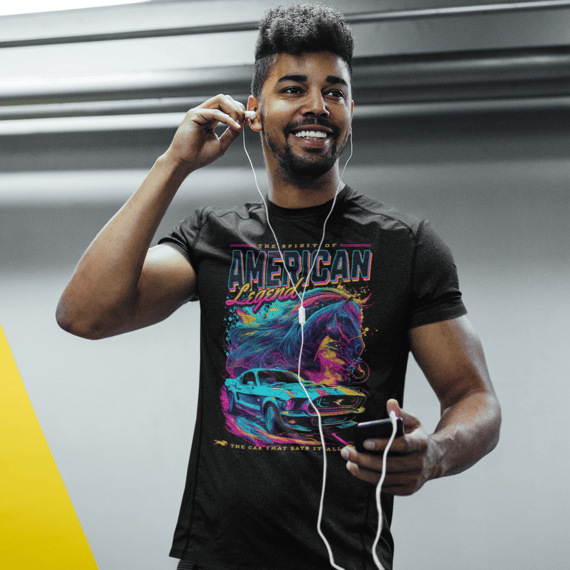 Camiseta Ford Mustang Neon