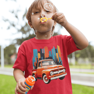 Nome do produto Camiseta Infantil (2 a 8) Ford F-100 Laranja