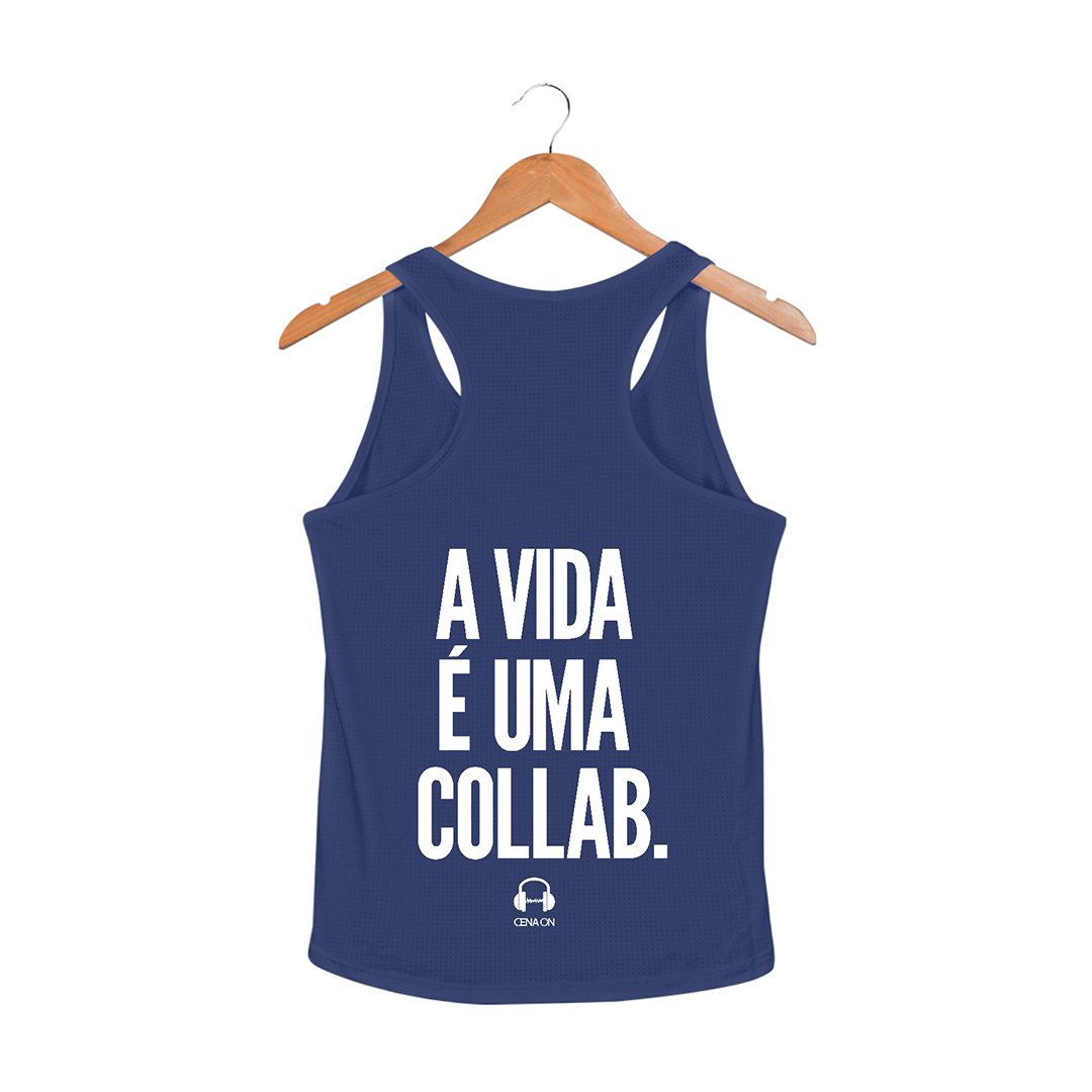 Nome do produto: Regata Fem Sport Dry Uv A Vida É Uma Collab