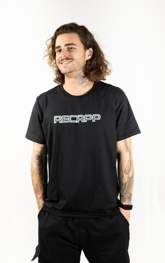 Camiseta 3D (estampa branca) 