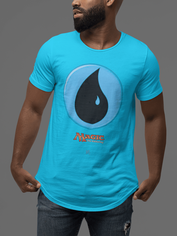 CAMISETA CARD GAME MANA AZUL