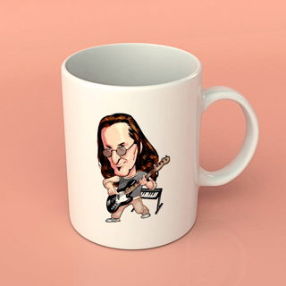 Caneca Caricatura Geddy Lee