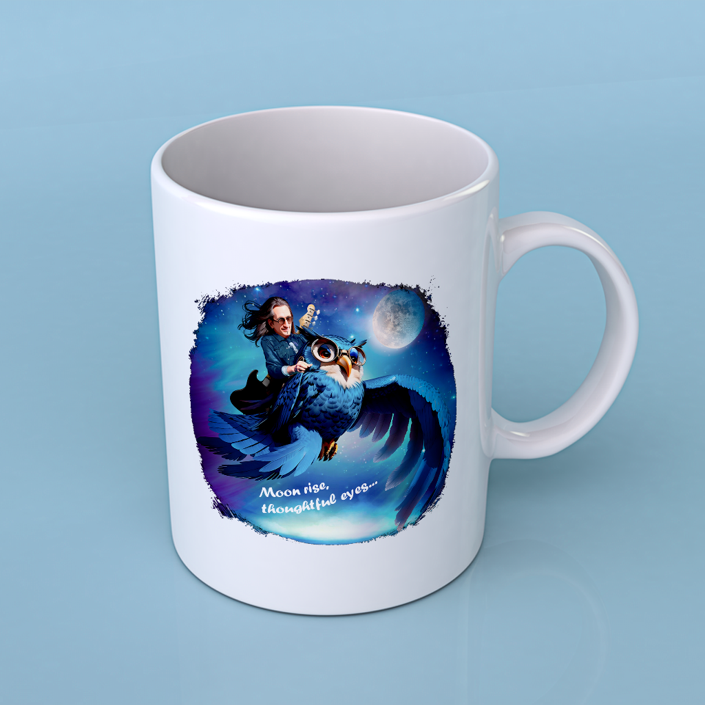 Nome do produto: Caneca Geddy Lee voando na Corujinha