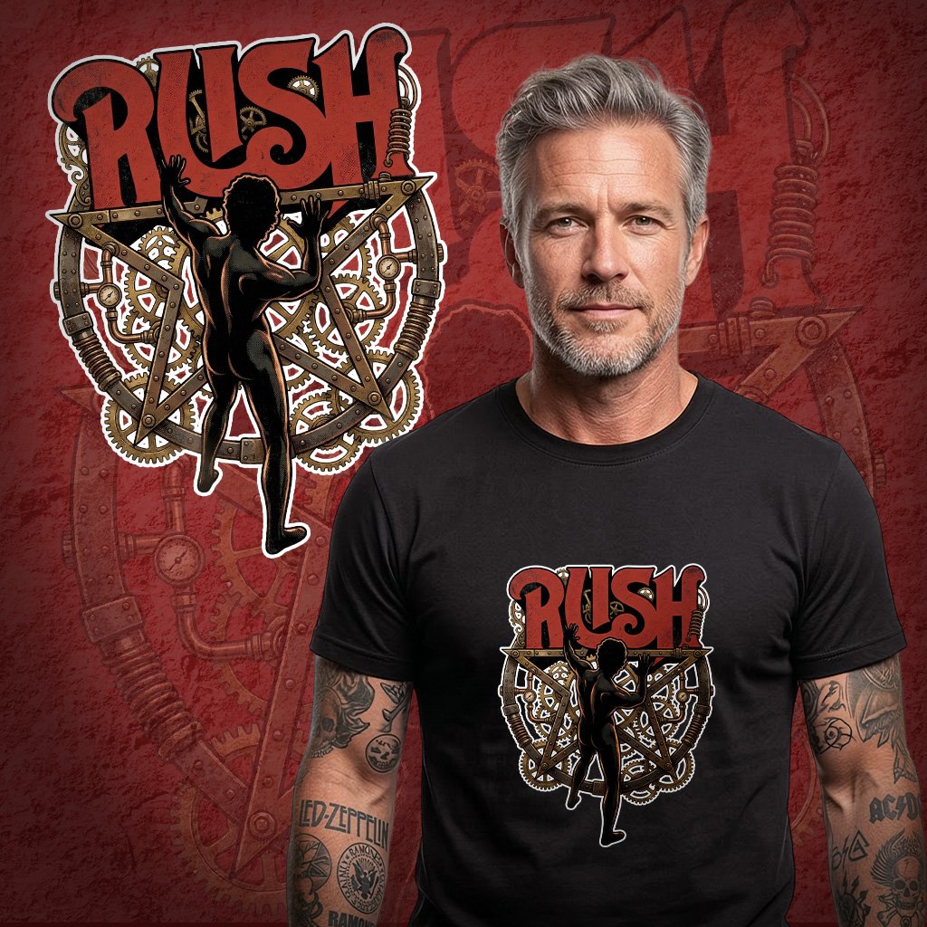 Nome do produto: Camisa RUSH Starman Clokwork Angels - Adulto