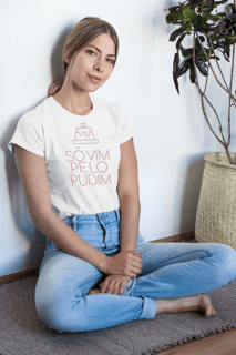 Nome do produto Só vim Pelo Pudim | Branca | BabyLook Classic